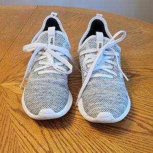 Women's Adidas Cloud Pure Running, Black, White, & Gray, Size: 8